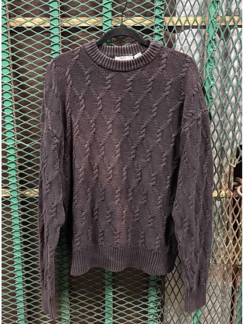 RARE ARCHIVE VALENTINO UOMO Large Vintage Geometric Cable Knit Sweater Garavani